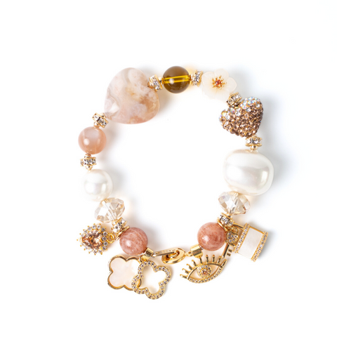 The Hupo Hua Moonstone & Sunstone Gemstone Bracelet