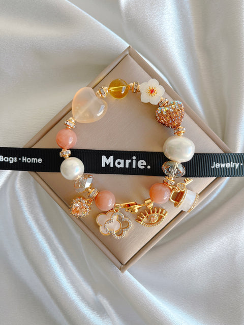 The Hupo Hua Moonstone & Sunstone Gemstone Bracelet