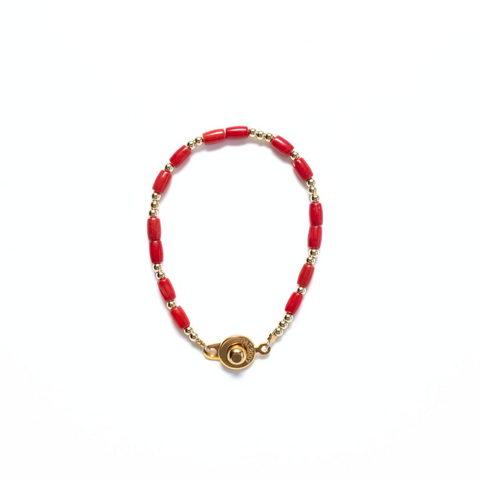 Kid's Red Shanshu Gemstone Bracelet
