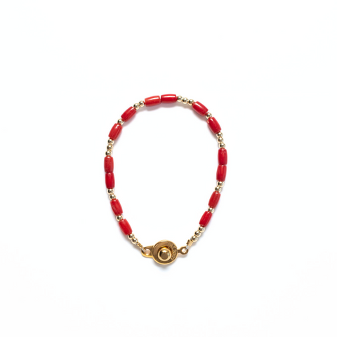 Kid's Red Shanshu Gemstone Bracelet