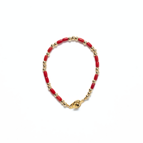 Red Shanshu Gemstone Bracelet