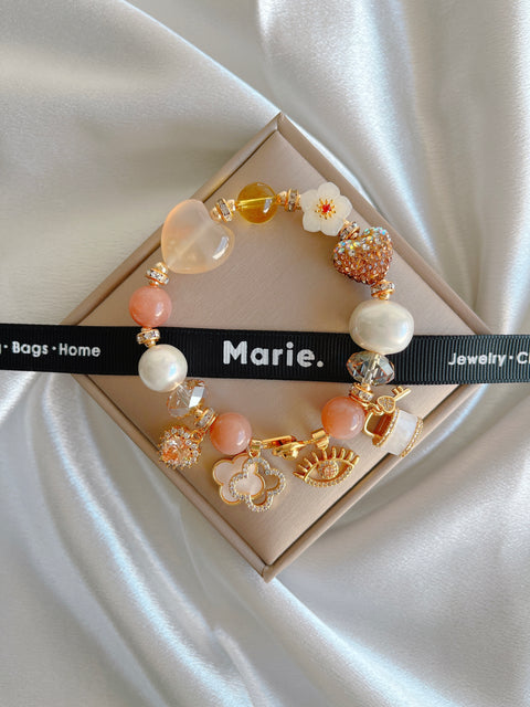 The Hupo Hua Moonstone & Sunstone Gemstone Bracelet
