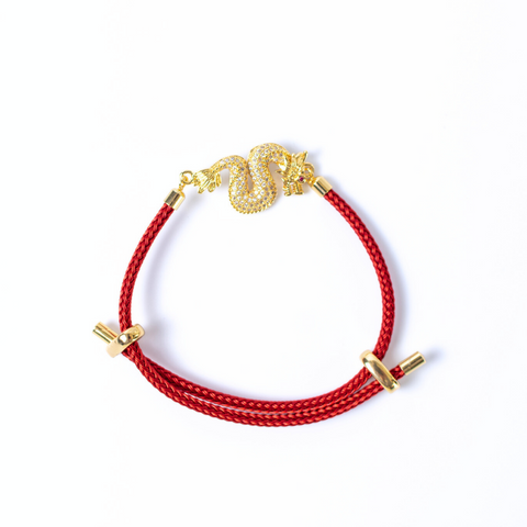 Woven Golden Dragon Adjustable Bracelet