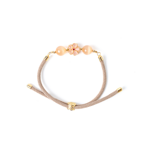 Cat's Eye Sakura Woven Gemstone Bracelet