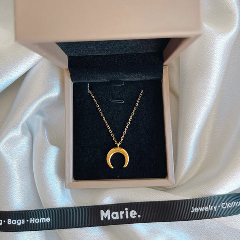 Golden Crescent Necklace