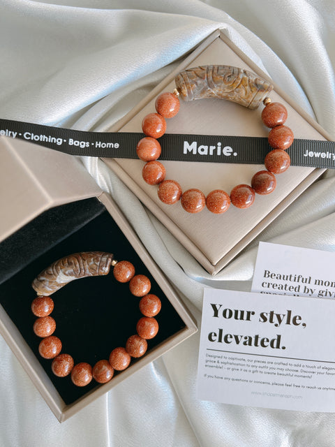 Goldstone Ruyi Gemstone Bracelet
