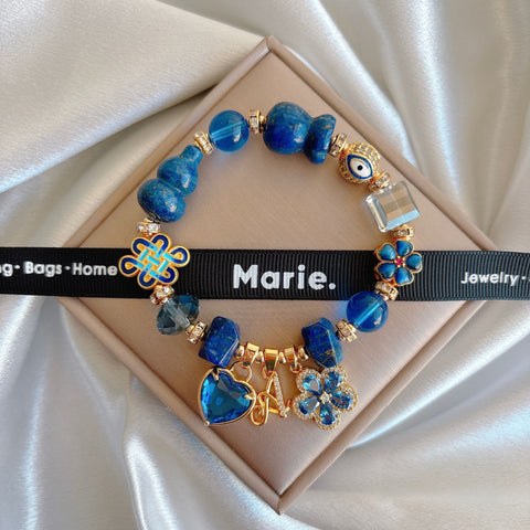Lan se Shouzhou Charm Gemstone Bracelet