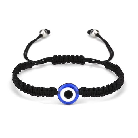 Woven Threaded Evil Eye Bracelet