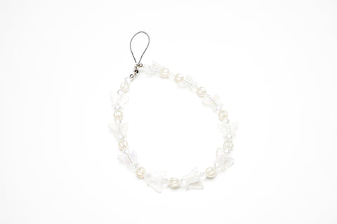 Crystalized Pearled Butterfly Phone Charm