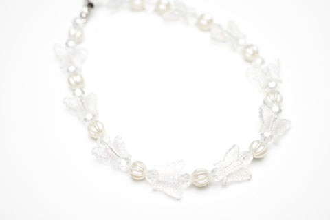 Crystalized Pearled Butterfly Phone Charm