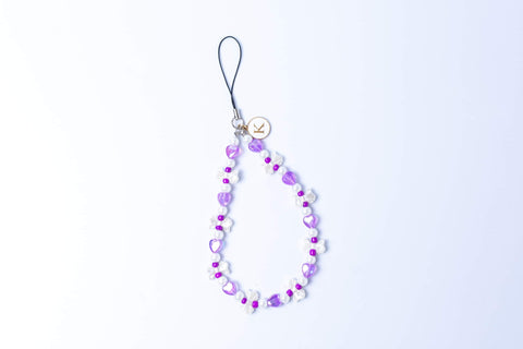 Purple Heart Ribbon Phone Charm