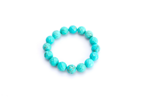 Faceted Turquoise Gemstone Bracelet