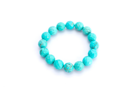 Faceted Turquoise Gemstone Bracelet