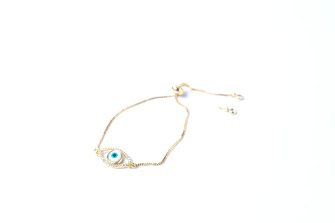 Golden Evil Eye Minimalist Bracelet