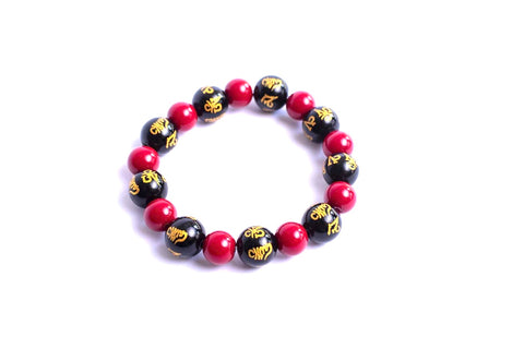 Red Jasper Mantra Gemstone Bracelet