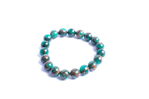 Dark Green Ocean Jasper Gemstone Bracelet