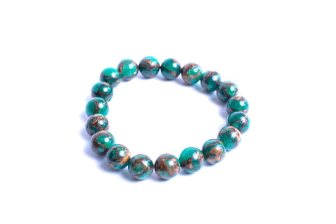 Dark Green Ocean Jasper Gemstone Bracelet