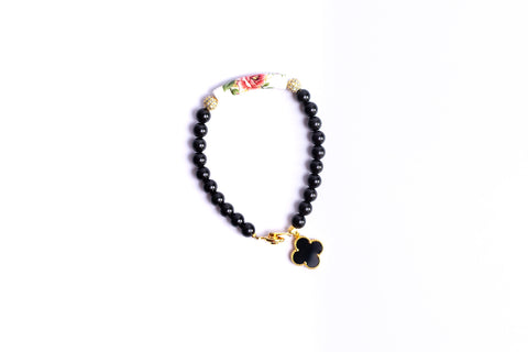Black Obsidian Minimalist Tensha Gemstone Bracelet