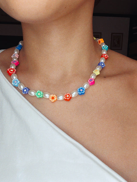 Pearled Flower Choker/Necklace