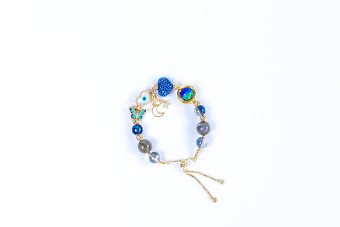 The Blue Butterfly of Labradorite Adjustable Gemstone Bracelet