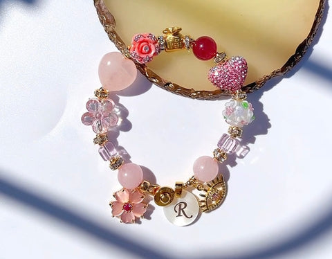 Rose Quartz  Gemstone Bracelet
