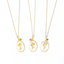 Golden Flowered Birthstone Necklace