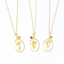 Golden Flowered Birthstone Necklace