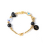 Caifu Long Black Obsidian Charm Gemstone Bracelet