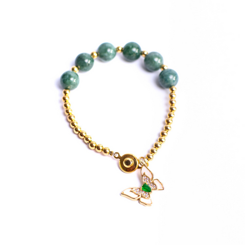 Butterfly of the Burma Jade Minimalist Bracelet