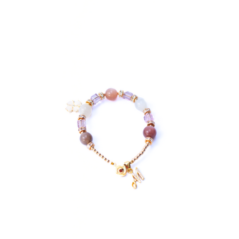 The Taose Moonstone & Sunstone Charm Gemstone Bracelet