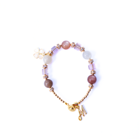 The Taose Moonstone & Sunstone Charm Gemstone Bracelet