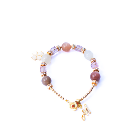 The Taose Moonstone & Sunstone Charm Gemstone Bracelet