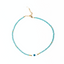 Faceted Aqua blue Beaded Evil Eye Choker Necklace