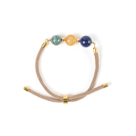 Caifu Woven Minimalist Gemstone Bracelet