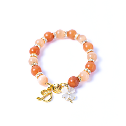 Shitou Cat's Eye & Carnelian Charm Gemstone Bracelet