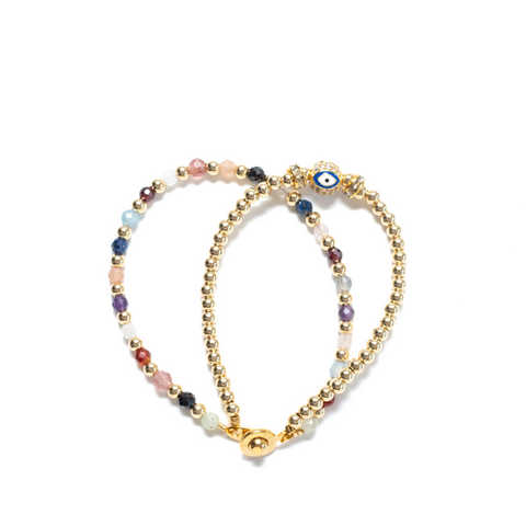 Er Ceng 2 Layered Gemstone Bracelet