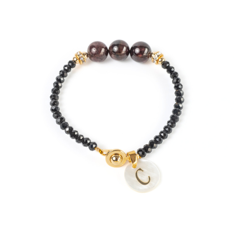 January (Garnet) Birthstone Bracelet