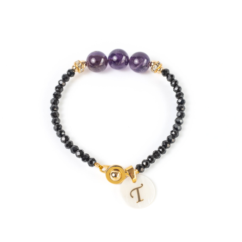 February (Amethyst) Gemstone Bracelet