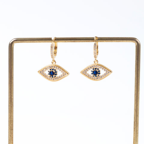 The Ankara Evil Eye Golden Earring