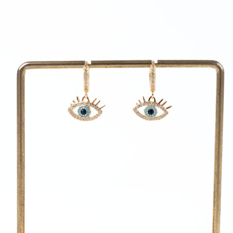 The Ankara Evil Eye Golden Earring
