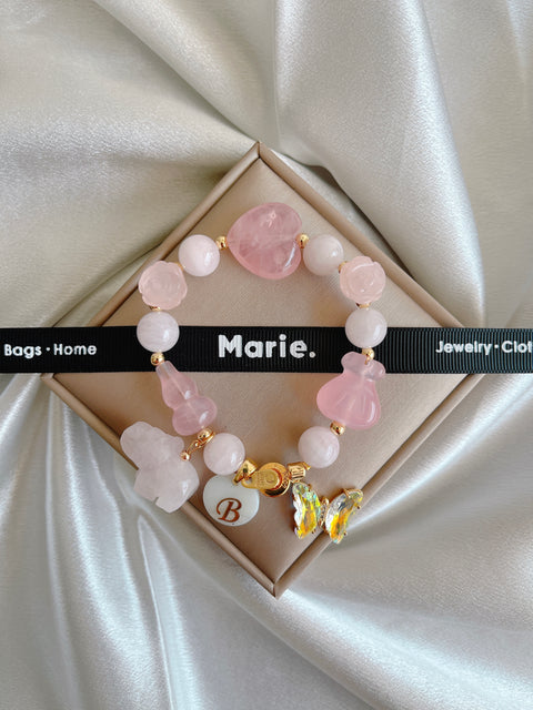 Rose Quartz Xiangxin Gemstone Bracelet
