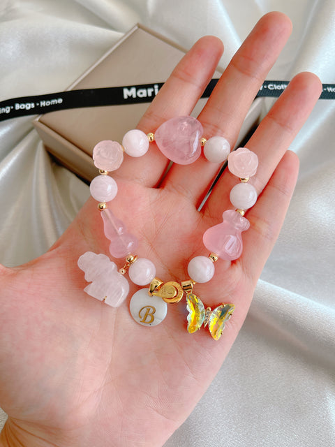 Rose Quartz Xiangxin Gemstone Bracelet