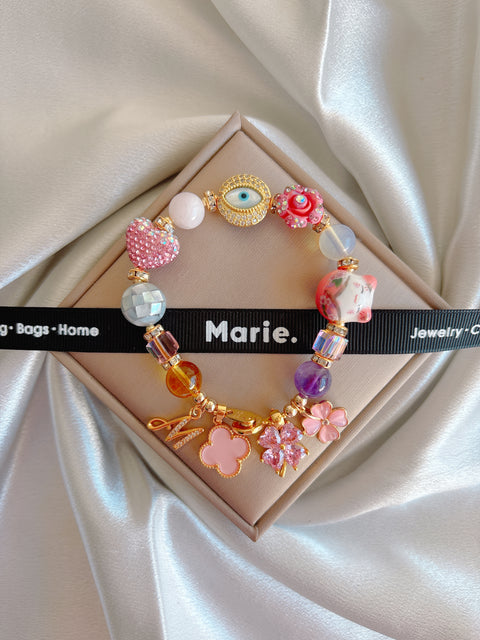 Fenhong Mao Charm Gemstone Bracelet