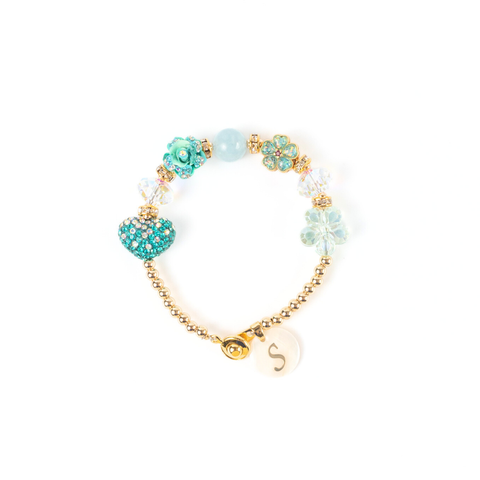 March (Aquamarine) Charm Birthstone Bracelet