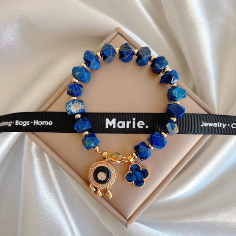 Ju Lapis Lazuli Charm Gemstone Bracelet