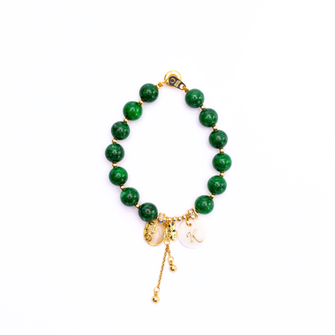 Shumu Emerald Charm Gemstone Bracelet