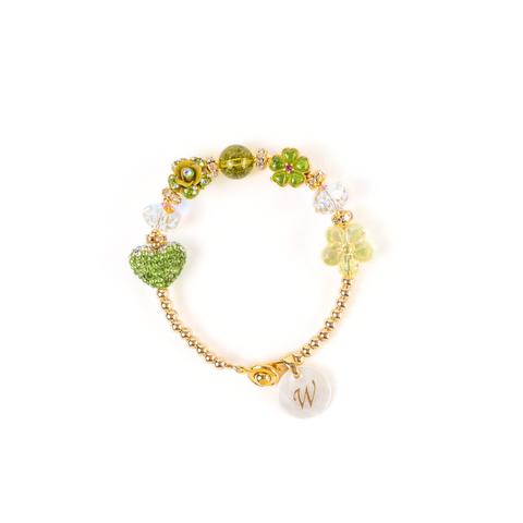 August (Peridot) Charm Birthstone Bracelet