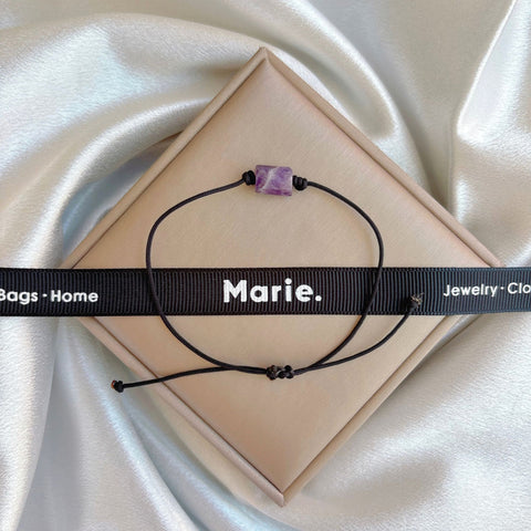 The Woven Hexagon Adjustable Gemstone Bracelet