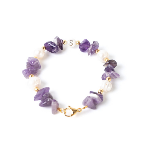 Xinjian Amethyst Gemstone Bracelet