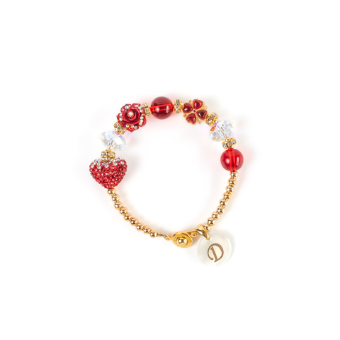 July (Rubellite) Charm Birthstone Bracelet